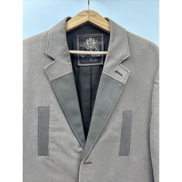 Marc Ecko Blazer Jacket Mens Size Extra Large Brown Sport Coat - Picture 2 of 16